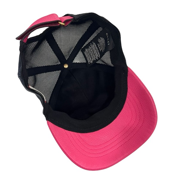 Gucci Leather Logo Mesh Baseball Cap - Picture 5 of 10